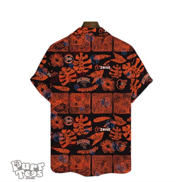 Baltimore Orioles Leave And Beach Vintage Pattern Hawaiian Shirt Product Photo 3