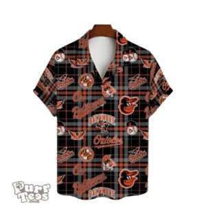 Baltimore Orioles Plaid Baseball Pattern Vintage Hawaiian Shirt Product Photo 2