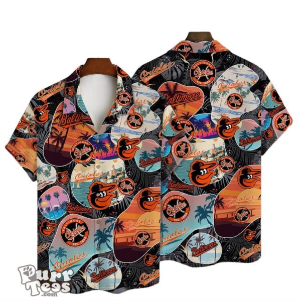 Baltimore Orioles Retro Summer Pattern Hawaiian Shirt Product Photo 1