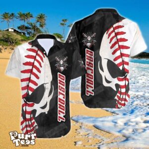 Baseball And Skull Black Hawaiian Shirt Impressive Gift For Men And Women Product Photo 1