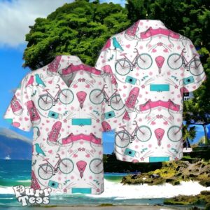 Bicycle Funny Pink Hawaiian Shirt Style Gift For Men And Women Product Photo 1