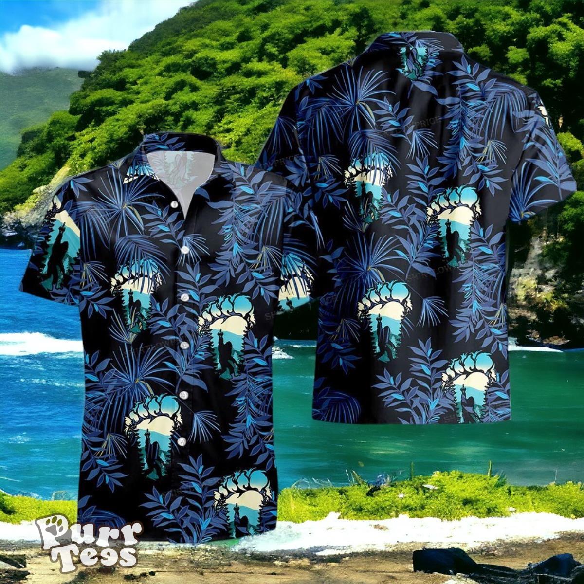 Bigfoot Aloha Tropical Pattern Beach Hawaiian Shirt Style Gift For Men And Women Product Photo 1