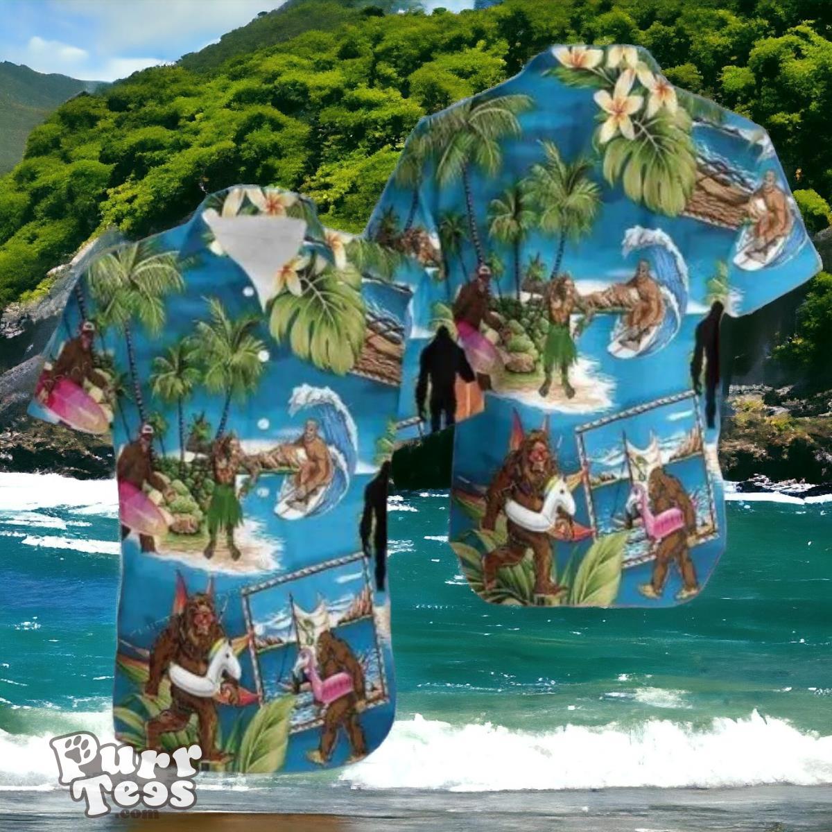 Bigfoot Christmas Aloha Hawaiian Shirt Style Gift For Men And Women Product Photo 1