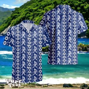 Bigfoot Hibiscus Royal Blue Hawaiian Shirt Style Gift For Men And Women Product Photo 1