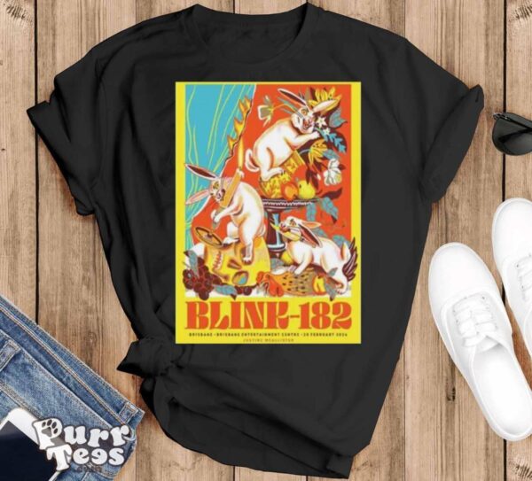 Blink 182 Brisbane Entertainment Centre Brisbane Australia Feb 20 2024 T shirt - Black T-Shirt