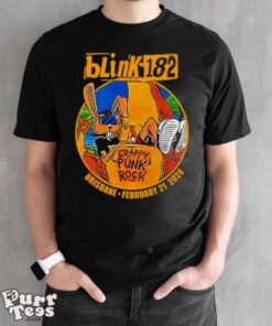 Blink 182 Tour Australia Brisbane February 21, 2024 Shirt - Black Unisex T-Shirt
