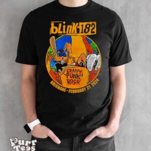 Blink 182 Tour Australia Brisbane February 21, 2024 Shirt - Black Unisex T-Shirt