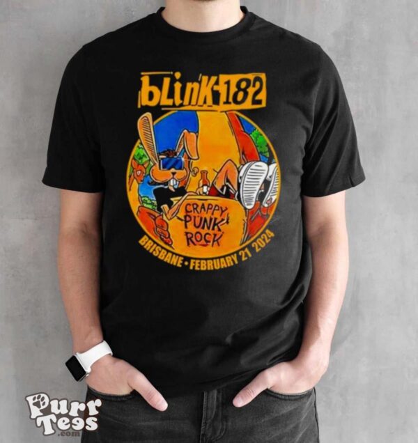 Blink 182 Tour Australia Brisbane February 21, 2024 Shirt - Black Unisex T-Shirt