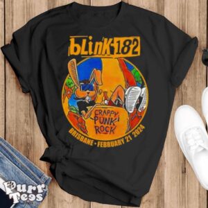 Blink 182 Tour Australia Brisbane February 21, 2024 Shirt - Black T-Shirt