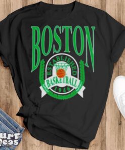 Boston Basketball Establish 1946 Laurel Wreath T shirt - Black T-Shirt