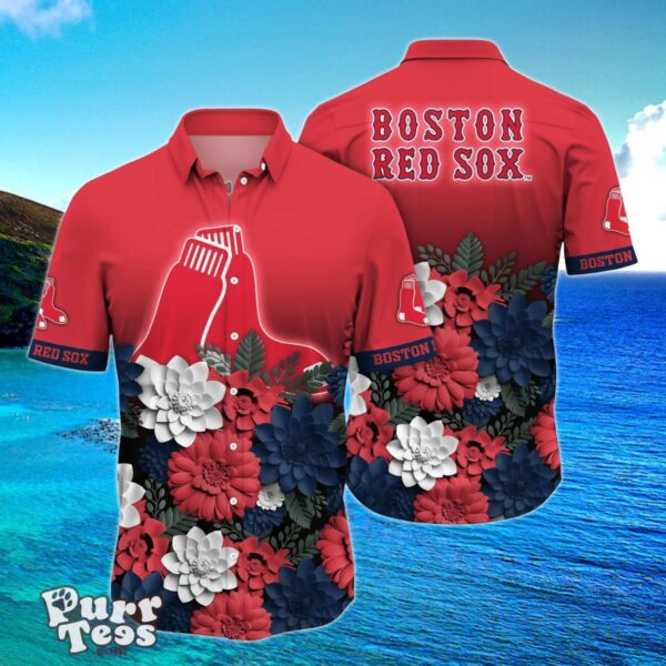 Boston Red Sox MLB Flower Hawaiian Shirt Trending Summer Style Gift For Men And Women Product Photo 1