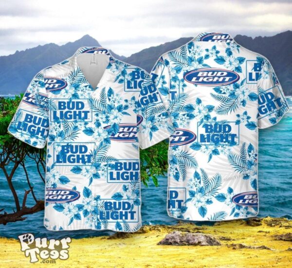 Bud Light Hawaiian Flowers Pattern Hawaiian Shirt Impressive Gift Product Photo 1