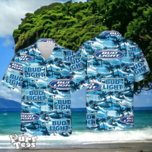 Bud Light Sea Island Pattern Hawaiian Shirt Style Gift For Men And Women Product Photo 1