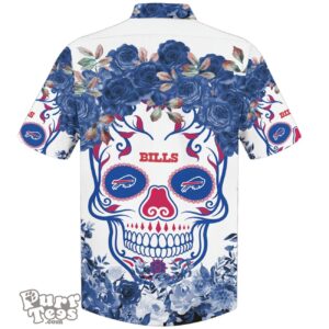 Buffalo Bills NFL Flower Skull Hawaiian Shirt Limited Edition Product Photo 2