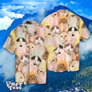 Bunny Cat Hawaiian Shirt Unique Gift For Men And Women Product Photo 1