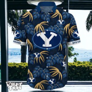 BYU Cougars Hawaiian Shirt Special Gift Leafs Printed Product Photo 2