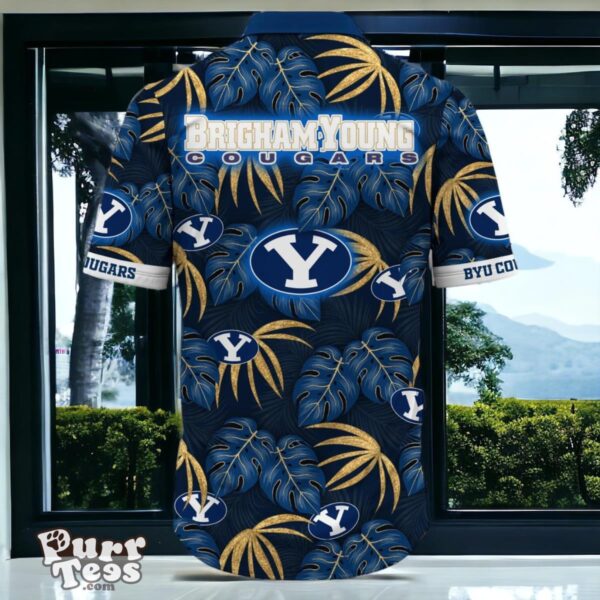 BYU Cougars Hawaiian Shirt Special Gift Leafs Printed Product Photo 3