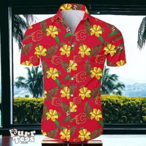 Calgary Flames Hawaiian Shirt Special Gift Floral Button Up Product Photo 1