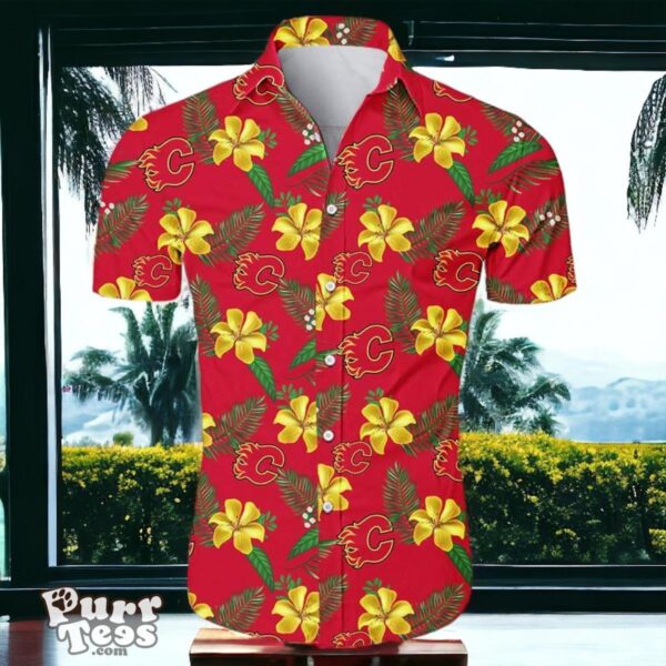 Calgary Flames Hawaiian Shirt Special Gift Floral Button Up Product Photo 1