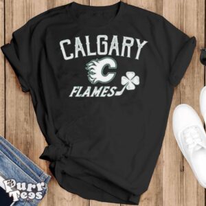 Calgary Flames Levelwear St. Patrick’s Day Richmond Clover T Shirt - Black T-Shirt