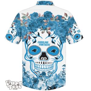 Carolina Panthers NFL Flower Skull Hawaiian Shirt Limited Edition Product Photo 2
