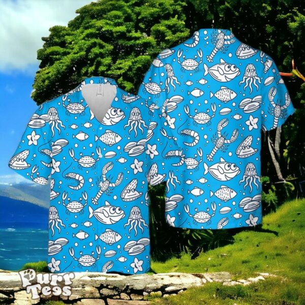 Cartoon Ocean Animals Trending Hawaiian Shirt Style Gift For Men And Women Product Photo 1