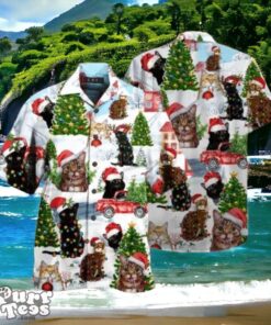 Cat Christmas Santa Hawaiian Shirt Style Gift For Men And Women Product Photo 1