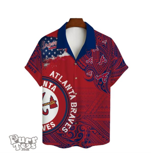 Celebrate Your Team in Style with the Atlanta Braves 3D Print Hawaiian Shirt Product Photo 2