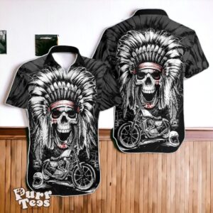 Chief Skull Motorcycle Unisex Aloha Hawaiian Shirt Special Gift For Men For Women Product Photo 1