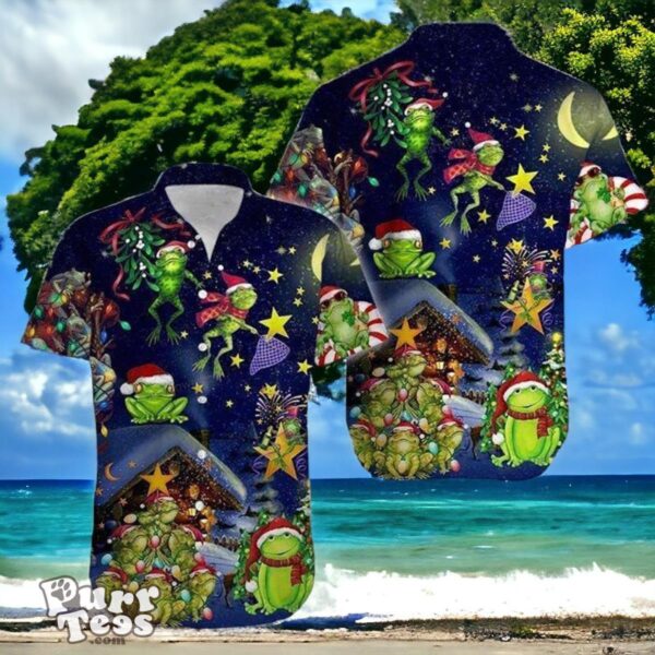 Christmas Frog Dancing Christmas Hawaiian Shirt Style Gift For Men And Women Product Photo 1