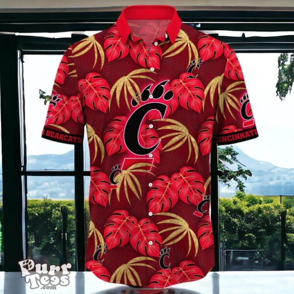 Cincinnati Bearcats Hawaiian Shirt Special Gift Leafs Printed Product Photo 2