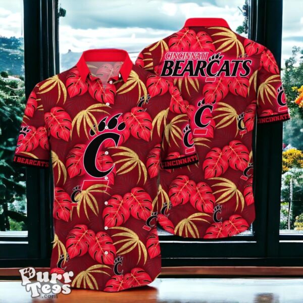 Cincinnati Bearcats Hawaiian Shirt Special Gift Leafs Printed Product Photo 1