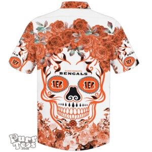 Cincinnati Bengals NFL Flower Skull Hawaiian Shirt Limited Edition Product Photo 2