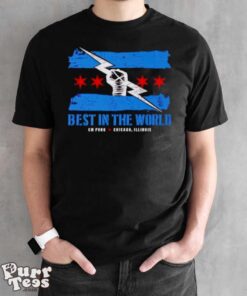 CM Punk Logo Flag T Shirt - Black Unisex T-Shirt