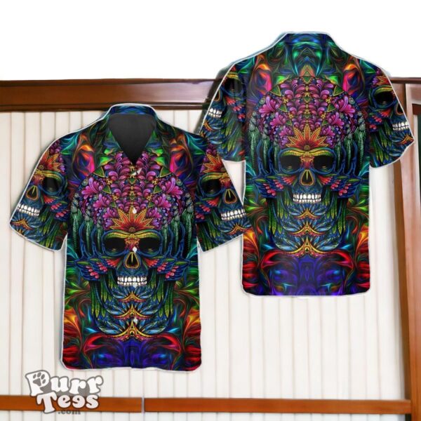 Colorful Skull Art Hawaiian Shirt Special Gift Product Photo 1