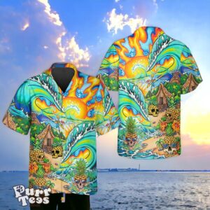 Colorful Skull Village Hawaiian Shirt Unique Gift Product Photo 1