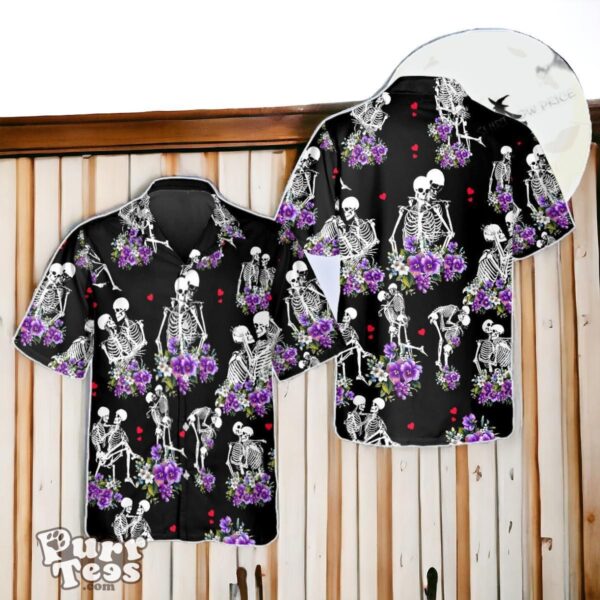 Couple Love Skull Hawaiian Shirt Special Gift Product Photo 1