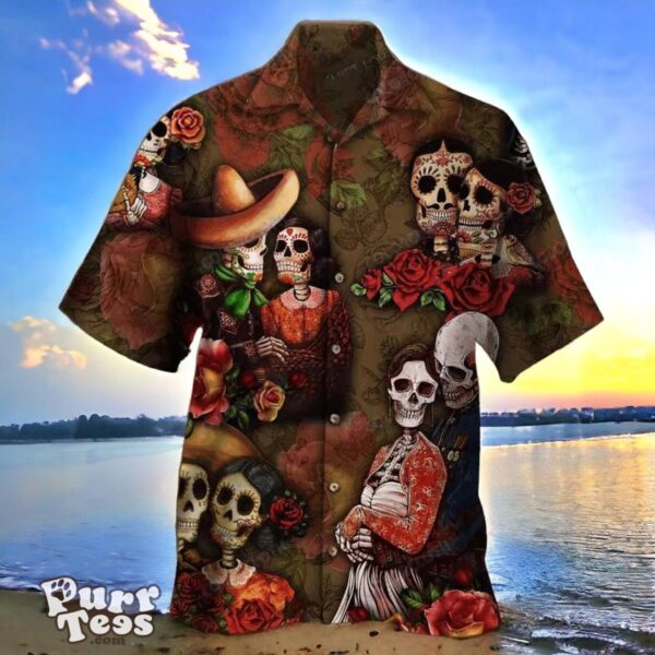 Couple Skull – Day Of The Dead Hawaiian Shirt Unique Gift Product Photo 1