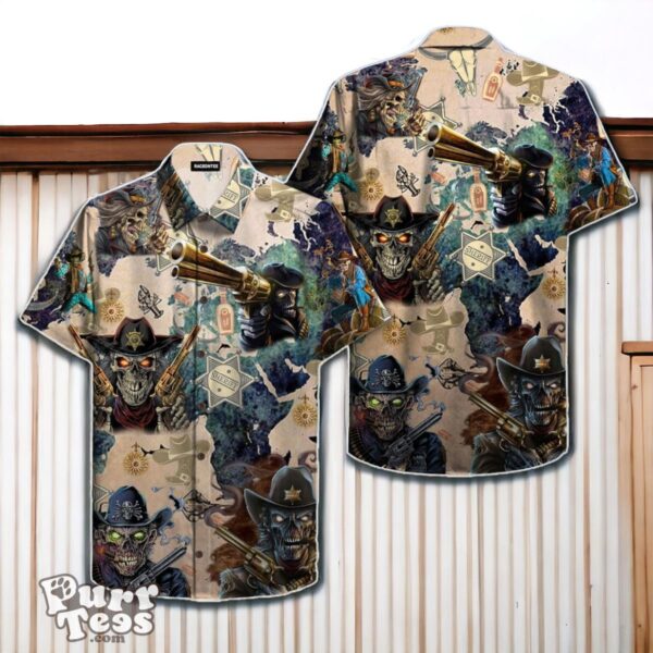 Cowboy Skull Aloha Hawaiian Shirt Special Gift For Men For Women Product Photo 1