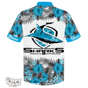 Cronulla Sharks NRL Sport Custom Name Hawaiian Shirt For Men Women Product Photo 2