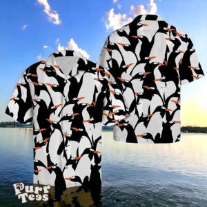 Cute Penguin Tropical Hawaiian Shirt Unique Gift Penguin Beach Product Photo 1