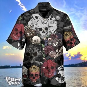 D20 And Skull Darkness Art Hawaiian Shirt Unique Gift Product Photo 1