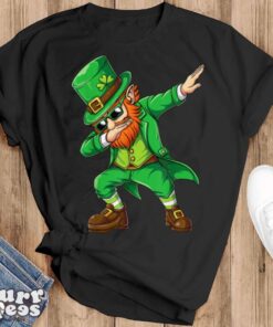 Dabbing Leprechaun Funny Gifts Men Kids Boys St Patricks Day T Shirt - Black T-Shirt