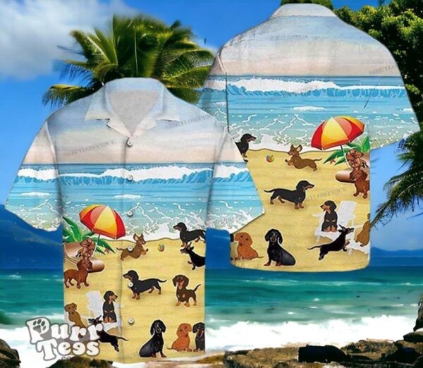 Dachshund In Beach Hawaiian Shirt Style Gift For Men And Women Product Photo 1