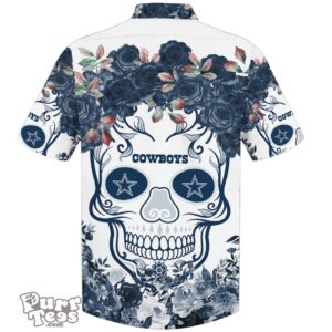 Dallas Cowboys NFL Flower Skull Hawaiian Shirt Limited Edition Product Photo 2