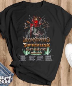decapitated And Septicflesh Kâtklysm Allegaeon Tour 2024 Performance Schedule Shirt - Black T-Shirt