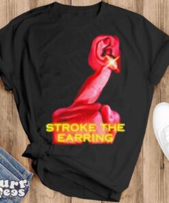 Derrick T. Lewis stroke the earring shirt - Black T-Shirt