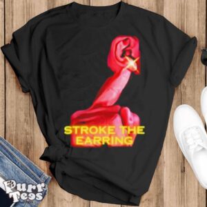 Derrick T. Lewis stroke the earring shirt - Black T-Shirt