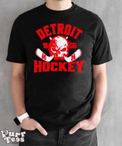 Detroit Hockey Skull NHL Team classic shirt - Black Unisex T-Shirt