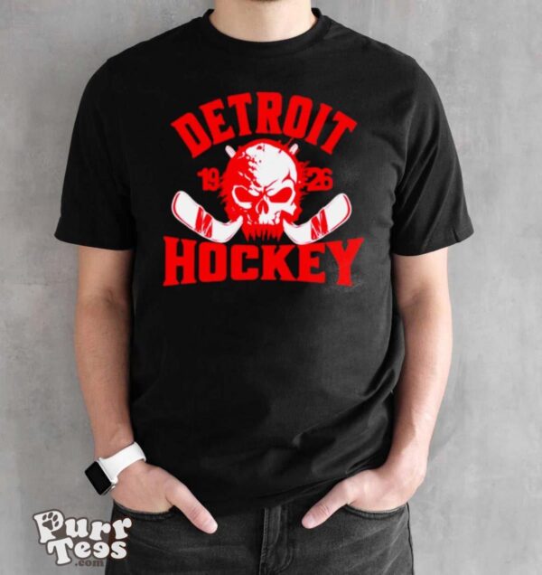 Detroit Hockey Skull NHL Team classic shirt - Black Unisex T-Shirt